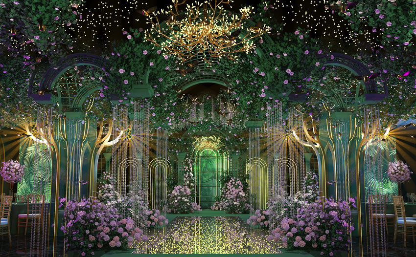 洋县奇妙森林婚礼堂效果展示